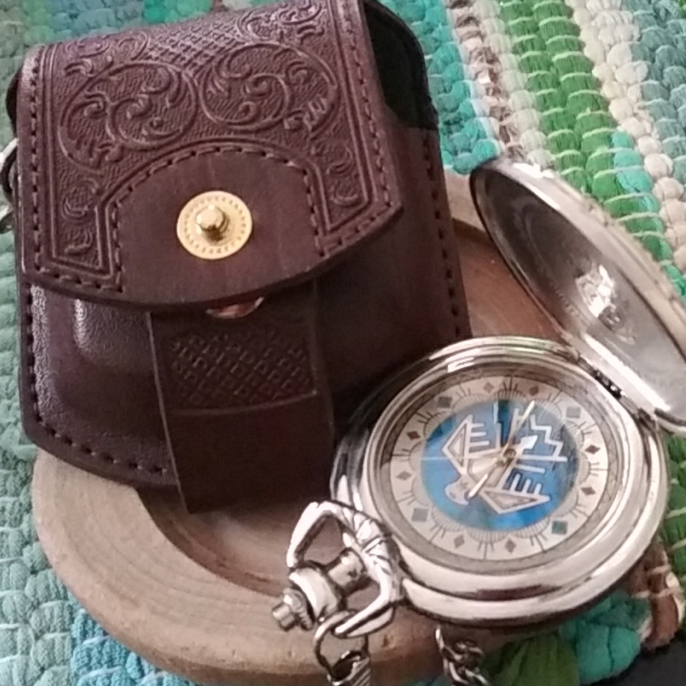 Men's pocket watch in case